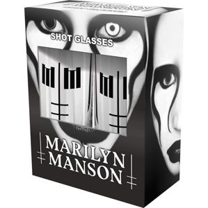 Marilyn Manson Defiant Face sada sklenicek transparentní