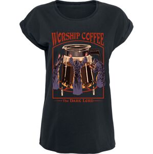 Steven Rhodes Worship Coffee Dámské tričko černá