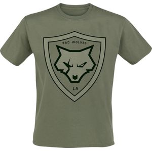 Bad Wolves Paw Logo Shield Tričko khaki