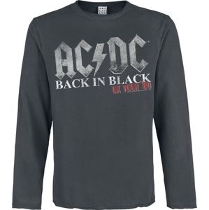AC/DC Amplified Collection - Back In Black World Tour tricko s dlouhým rukávem charcoal