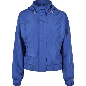 Urban Classics Ladies Oversized Shiny Crinkle Nylon Jacket dívcí bunda modrá