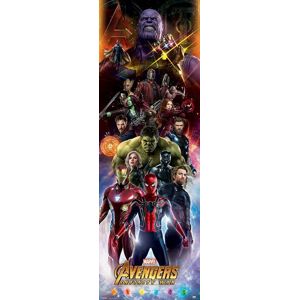 Avengers Infinity War - Charaktere plakát na dvere vícebarevný