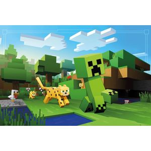 Minecraft Ocelot Chase plakát vícebarevný