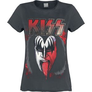 Kiss Amplified Collection - Metallic Edition - Simmons Tongue dívcí tricko charcoal