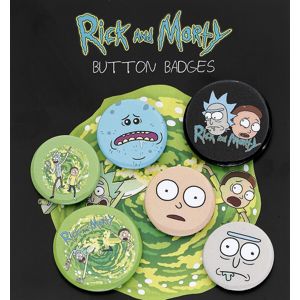 Rick And Morty Characters Sada odznaku vícebarevný
