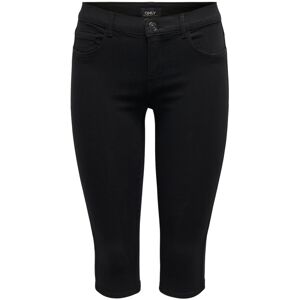 Only Denimové kalhoty Onlrain Life SK knickers NOOS se středně vysokým pásem Dámské šortky černá