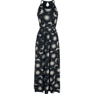Gothicana by EMP Maxi šaty se sluncem, měsícem a hvězdami Šaty černá