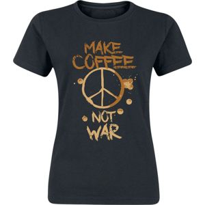 Make Coffee Not War Dámské tričko černá
