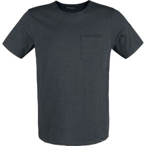 Shine Original Šedočerné tričko s neukončenými lemy Tričko černá