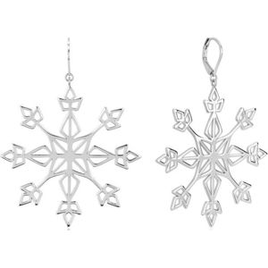 Frozen Disney by Couture Kingdom - Large Statement Style Snowflake sada náušnic stríbrná