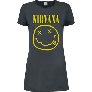 Nirvana Amplified Collection - Smiley Šaty charcoal