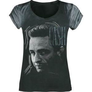 Johnny Cash Sasha Walk Protrait Dámské tričko modrá/šedá