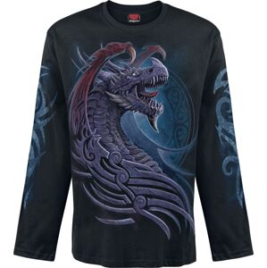 Spiral Dragon Borne Tričko s dlouhým rukávem černá