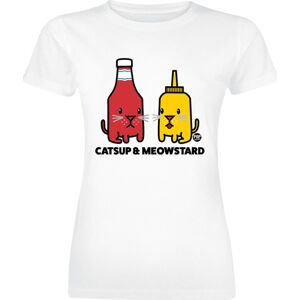 Food Catsup & Meowstard Dámské tričko bílá