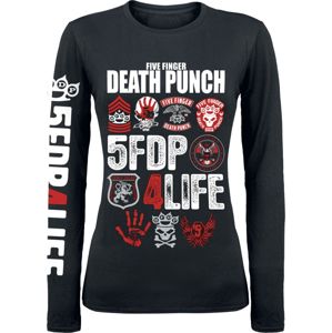 Five Finger Death Punch 4Life dívcí triko s dlouhými rukávy černá