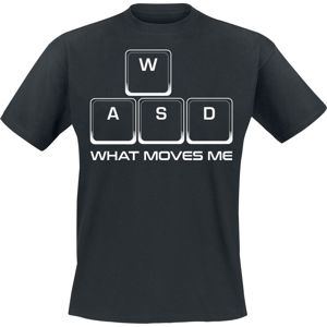 Zábavné tričko WASD Tričko černá