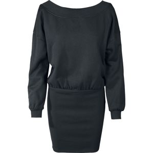 Urban Classics Dámské teplákové šaty s odhaleným ramenem šaty černá