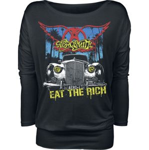 Aerosmith Eat The Rich Dámské tričko s dlouhými rukávy černá