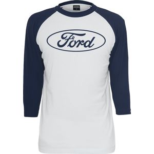Ford Classic Logo tricko s dlouhým rukávem bílá/cerná