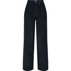 Urban Classics Dámské, široké, manšestrové kalhoty ve stylu 90-tých let s vysokým pasem Dámské džíny černá
