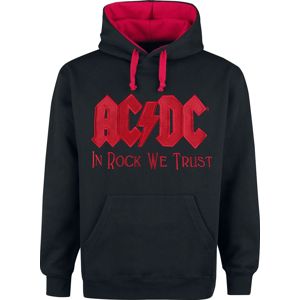 AC/DC In Rock We Trust Mikina s kapucí cerná/cervená