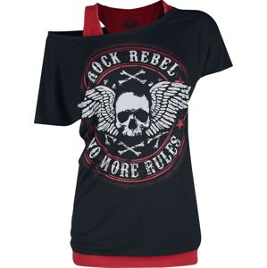 Rock Rebel by EMP T-Shirt mit Skullprint dívcí tricko černá