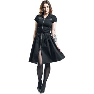 H&R London Dlouhé černé šaty Emo Punk Šaty černá