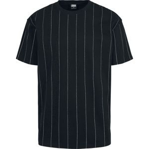 Urban Classics Oversized proužkované tričko Tričko cerná/bílá