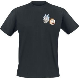 Rick And Morty Heads - Embroidered Tričko černá