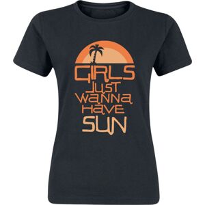 Sprüche Girls Just Wanna Have Sun Dámské tričko černá