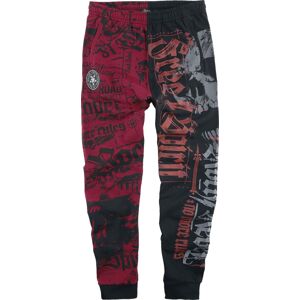 Rock Rebel by EMP Joggingové kalhoty s potiskem Tepláky cerná/cervená