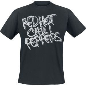 Red Hot Chili Peppers Black And White Logo tricko černá