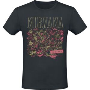 Nirvana In Utero Collage Tričko černá