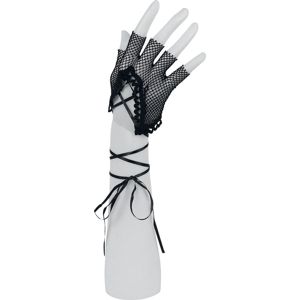 Rock Daddy Dámské síťovinové rukavice rukavice bez prstů černá