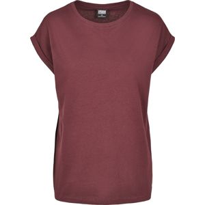 Urban Classics Ladies Extended Shoulder Tee Dámské tričko vínová