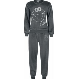 Sesame Street Cookie Monster pyžama tmavě šedá
