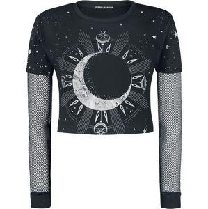 Outer Vision Astro dívcí triko s dlouhými rukávy černá