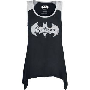 Batman Bat-Logo dívcí top černá/žíhaná světlešedá