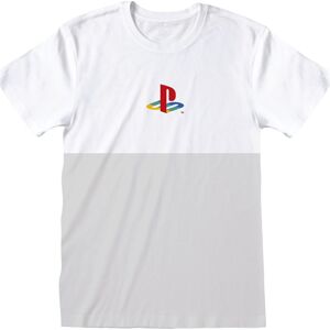 Playstation Retro Symbol Tričko bílá/šedá