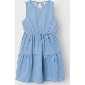name it Denimové šaty NKFSigne SL detské šaty světle modrá
