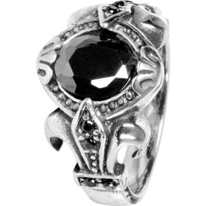 Wildcat Prsten s oválným černým kamínkem Prsten standard