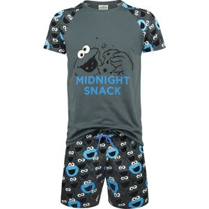 Sesame Street Cookie Monster - Midnight Snack pyžama šedá