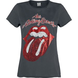 The Rolling Stones Amplified Collection - Metallic Edition - Vintage Tongue dívcí tricko charcoal