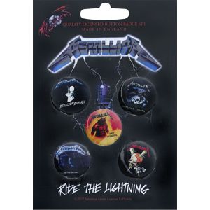 Metallica Ride The Lightning Sada odznaku vícebarevný