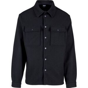 Urban Classics Jednobarevná koěilová bunda Košile černá