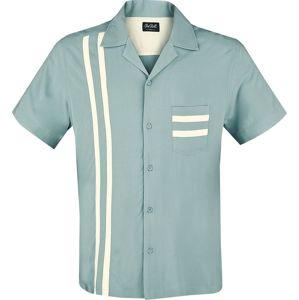 Chet Rock Bowlingová košile Lucky Stripe Košile petrolejová/bílá