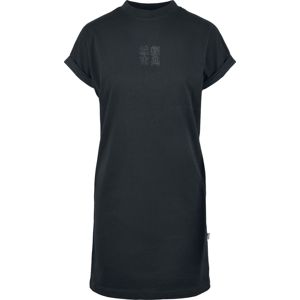 Urban Classics Ladies Cut On Sleeve Printed Tee Dress Šaty černá
