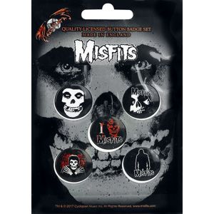 Misfits Skull Sada odznaku vícebarevný