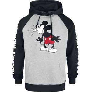 Mickey & Minnie Mouse Tongue Out Mikina s kapucí šedá/cerná