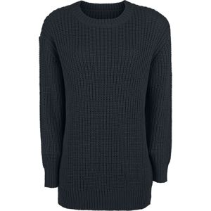 Urban Classics Ladies Basic Crew Sweater Pletený svetr černá